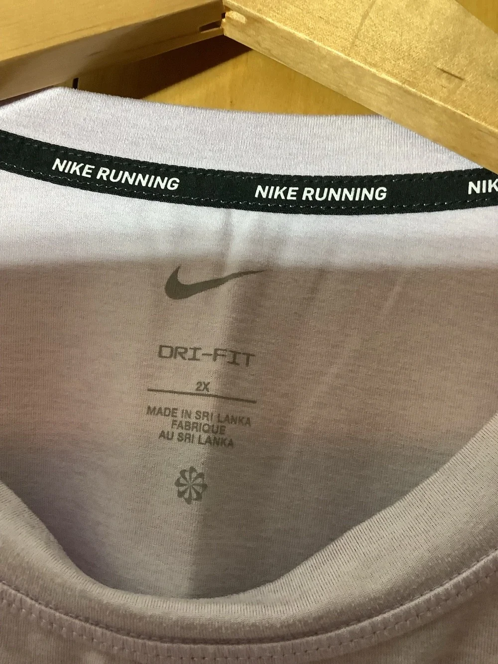 Nike Running pale lilac long sleeved tee, size 2X